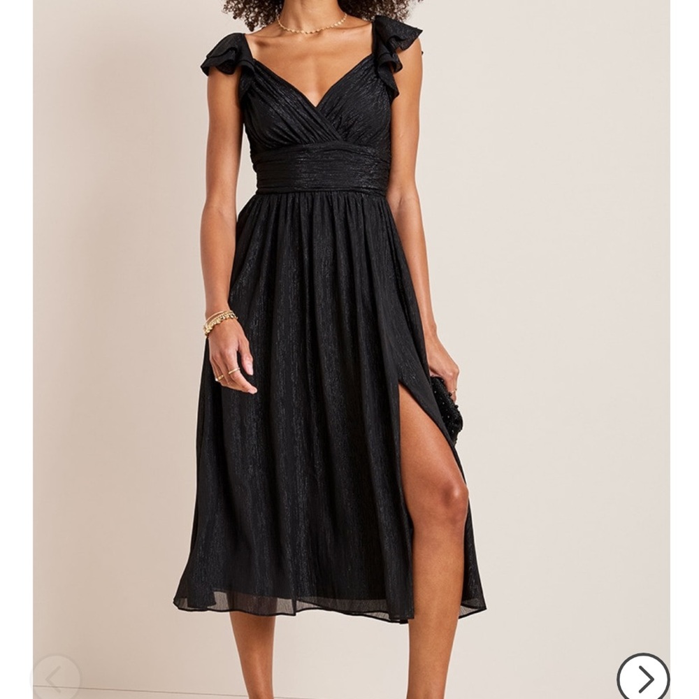 Francesca’s Juliette Ruffle Sleeve Midi Dress NWT Size S